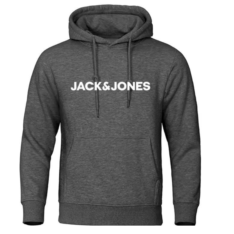 Hooded Printed Sweatshirt Men Fleece Warm Jacket Casual Hoodie Clothing
