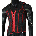Classic black and red color shaping tops gothic vest corset men clothing