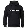 Hooded Printed Sweatshirt Men Fleece Warm Jacket Casual Hoodie Clothing