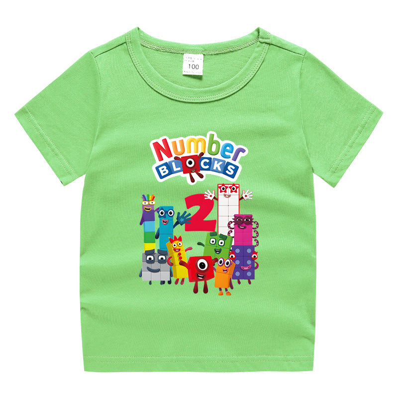 Children's summer clothing short sleeved T-shirt for men