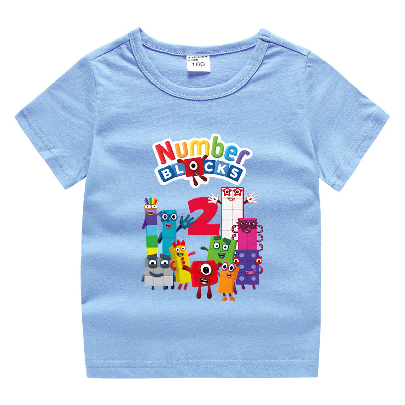 Children's summer clothing short sleeved T-shirt for men