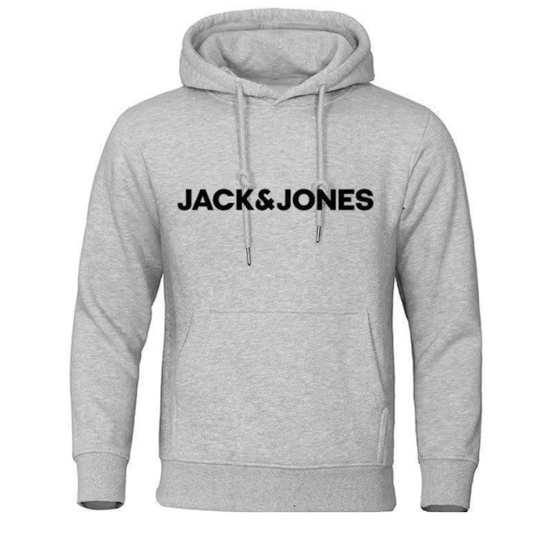 Hooded Printed Sweatshirt Men Fleece Warm Jacket Casual Hoodie Clothing