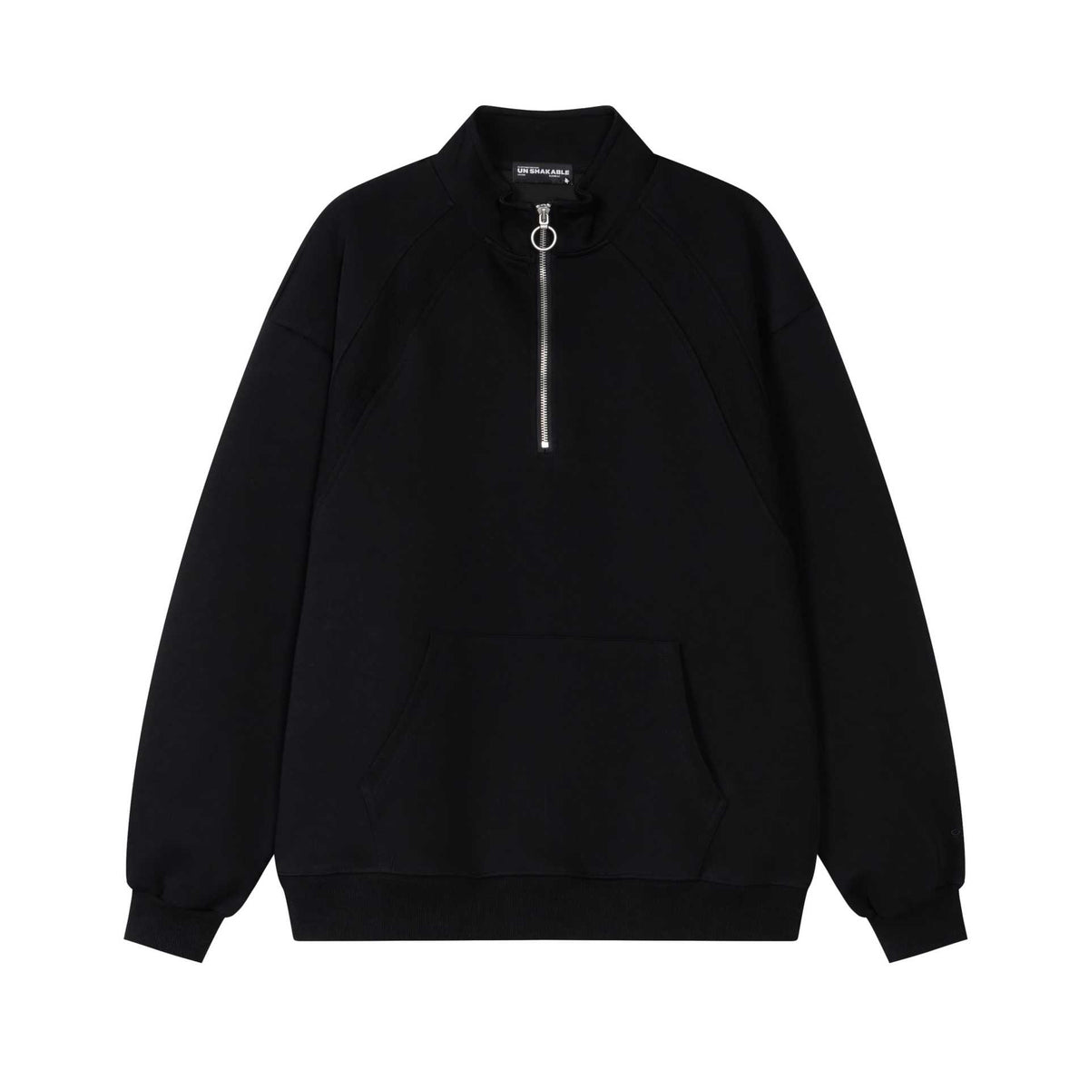 Simple solid color stand up collar design hoodie