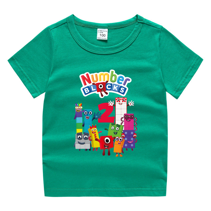 Children's summer clothing short sleeved T-shirt for men