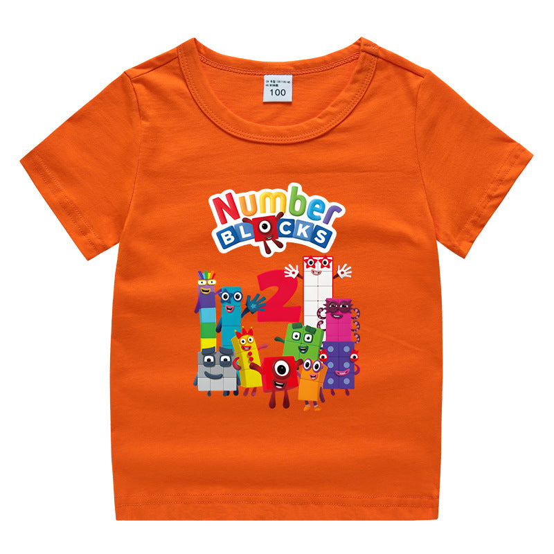 Children's summer clothing short sleeved T-shirt for men