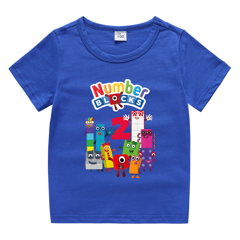 Children's summer clothing short sleeved T-shirt for men