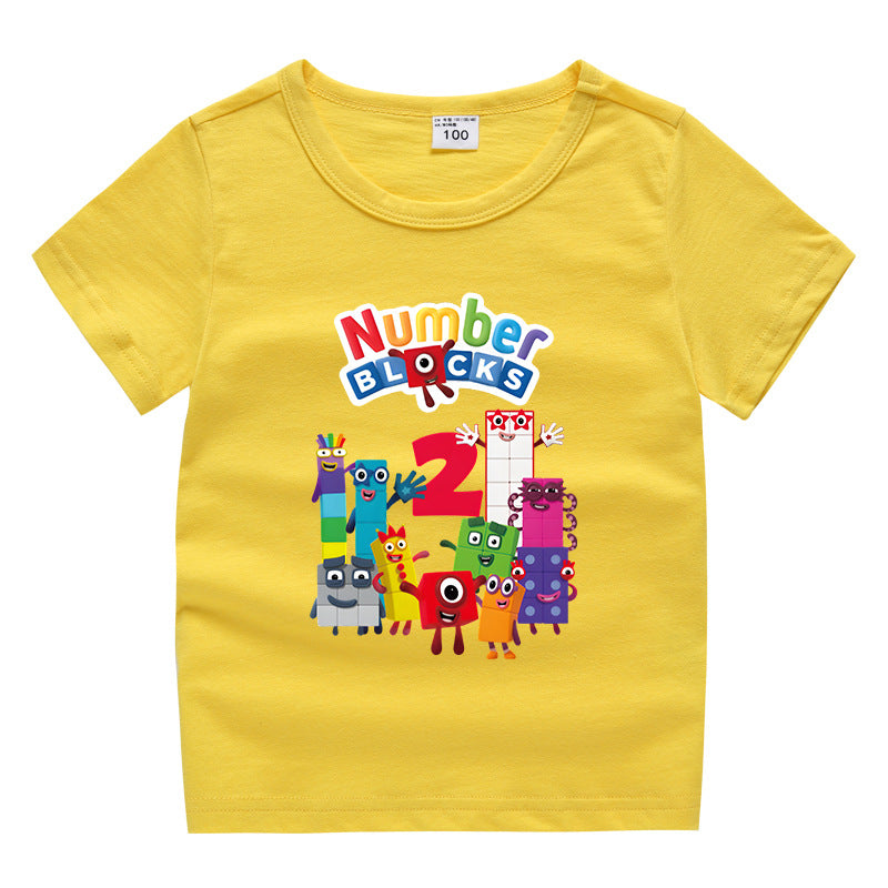 Children's summer clothing short sleeved T-shirt for men