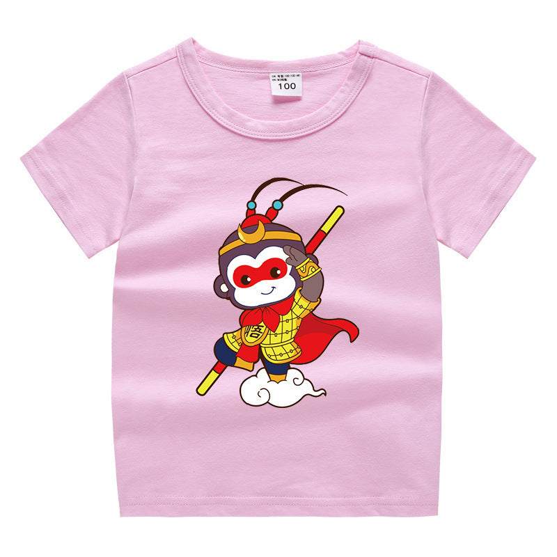 Children's summer clothing short sleeved T-shirt for men and women