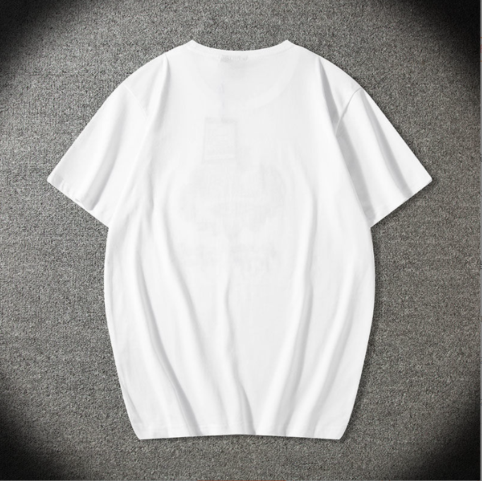 Embroidered short sleeved men pure cotton t shirt men clothing large size national tide summer