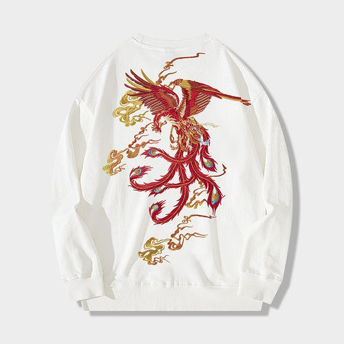 National trend men clothing heavy industry Phoenix embroidery heavy sweatshirt new top casual national trend