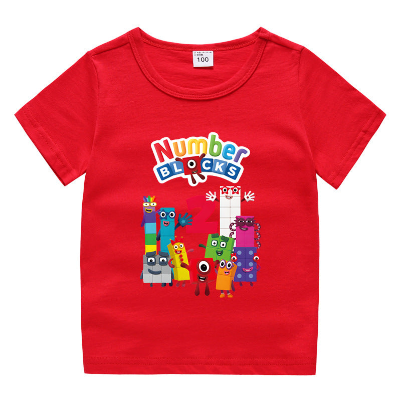 Children's summer clothing short sleeved T-shirt for men
