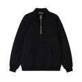 Simple solid color stand up collar design hoodie