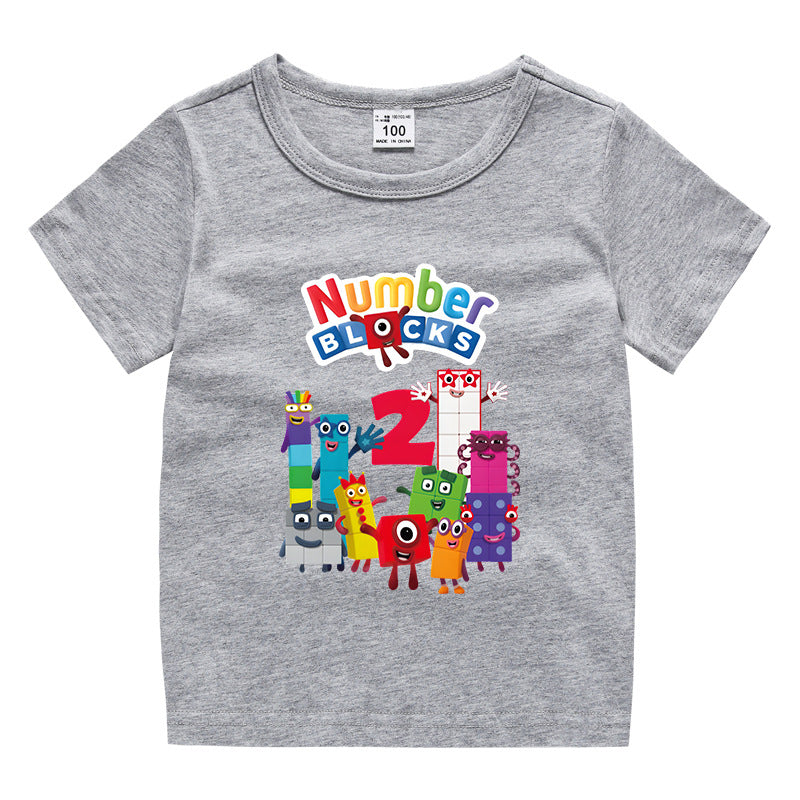 Children's summer clothing short sleeved T-shirt for men