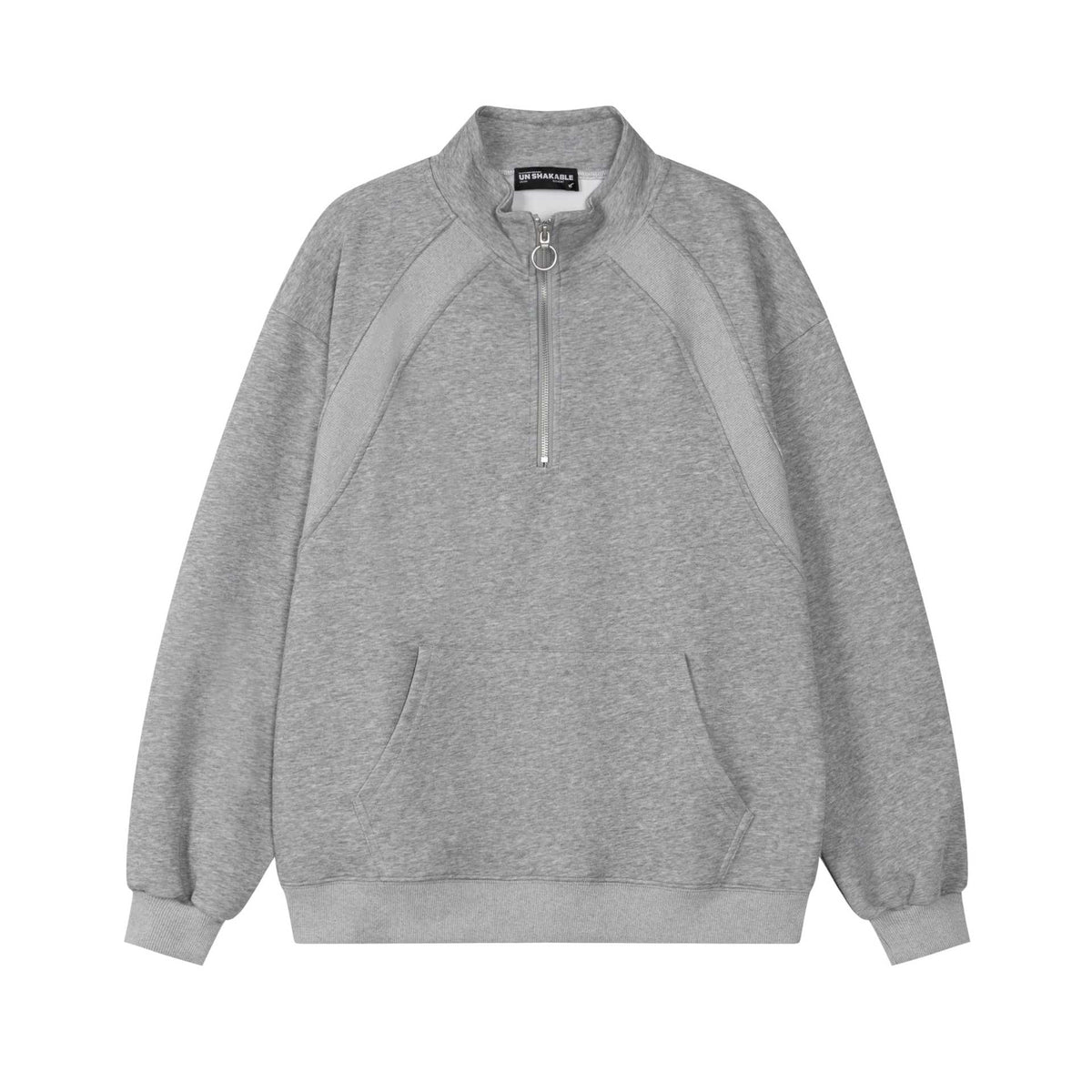 Simple solid color stand up collar design hoodie