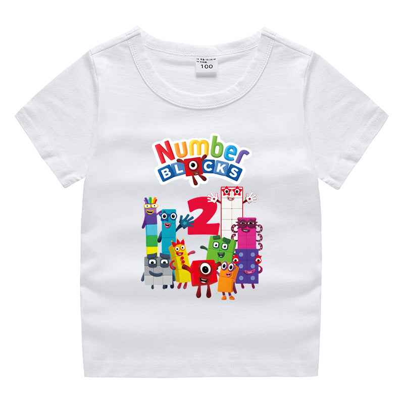 Children's summer clothing short sleeved T-shirt for men