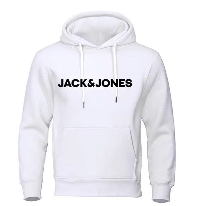 Hooded Printed Sweatshirt Men Fleece Warm Jacket Casual Hoodie Clothing