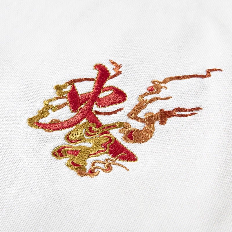 National trend men clothing heavy industry Phoenix embroidery heavy sweatshirt new top casual national trend