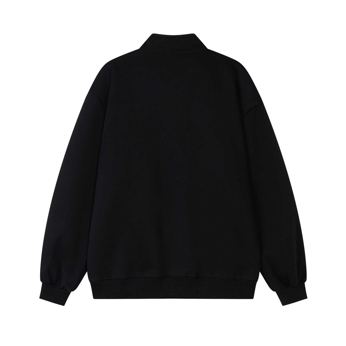 Simple solid color stand up collar design hoodie