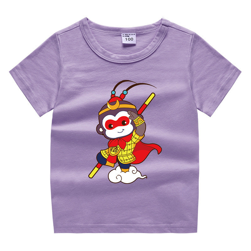Children's summer clothing short sleeved T-shirt for men and women