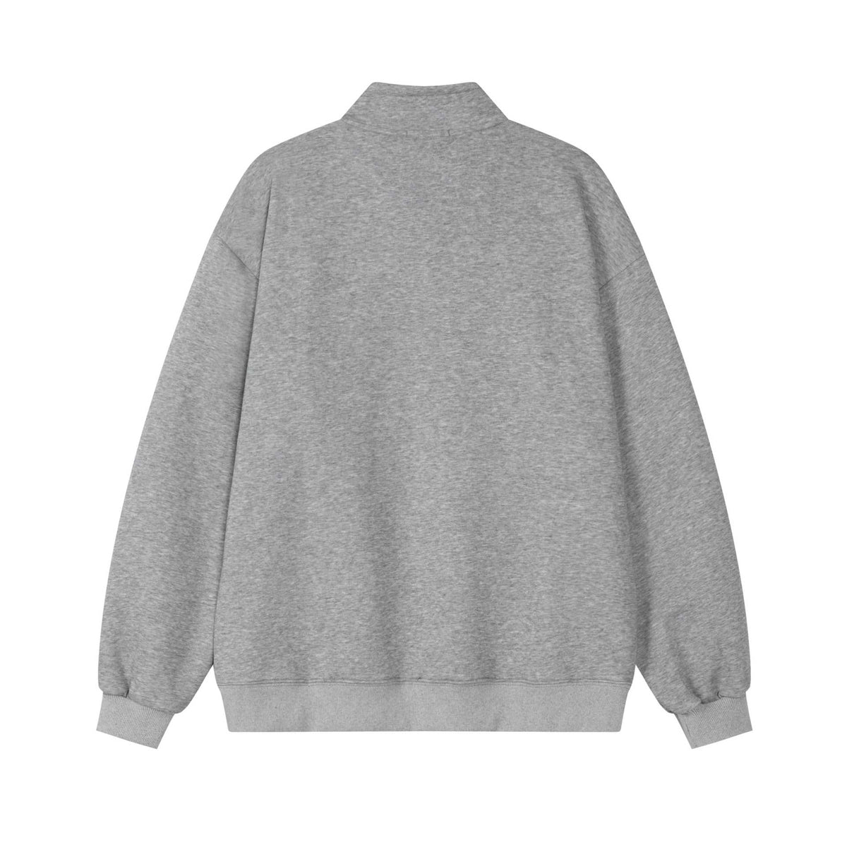 Simple solid color stand up collar design hoodie