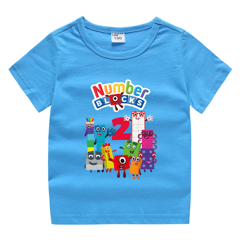 Children's summer clothing short sleeved T-shirt for men